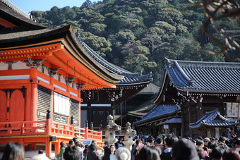 《京都议定书》12月游客访问清水寺庙十的