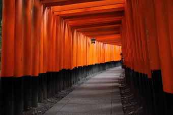 红色的托里门伏见inari神社《京都议定书》日本