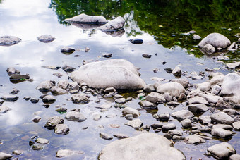 水平<strong>背景</strong>鹅卵石<strong>河边</strong>缘