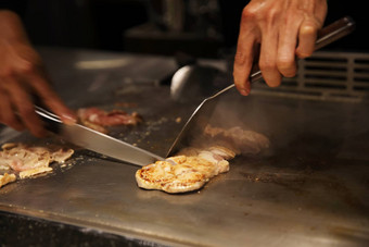 牛肉蔬菜铁板烧日本烹饪