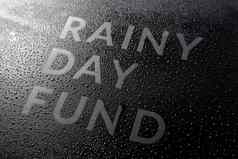 干单词多雨的一天基金覆盖水滴黑色的表面不寻常的实现概念