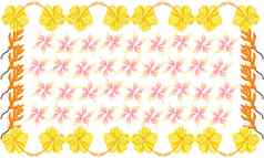 数字纺织设计花叶子