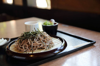 荞麦面条日本食物