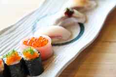 日本琥珀鱼寿司滨町寿司日本食物