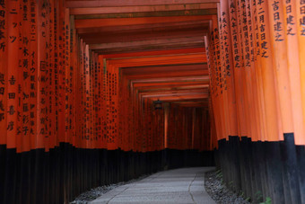 红色的托里门伏见inari神社《京都议定书》日本