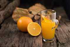 橙色汁橙色维生素食物喝营养健康的