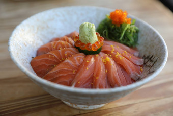 大马哈鱼寿司不木背景日本食物