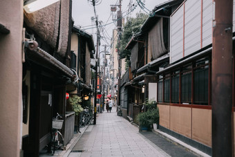 祗园《京都议定书》市中心城市人行道