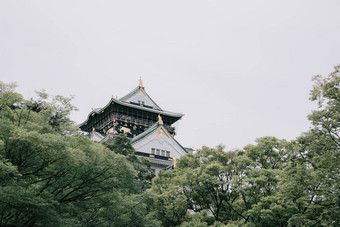 大阪城堡日本电影古董风格