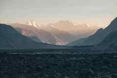 遥远的视图黄昏你的啊帕尔巴特杀手山喜马拉雅山脉范围