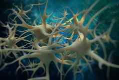 神经元细胞大脑科学背景插图