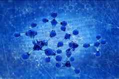分子结构蓝色的背景