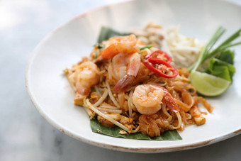 <strong>泰国</strong>食物帕德泰炸面条虾当地的食物