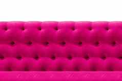 奢侈品粉红色的沙发天鹅绒缓冲特写镜头模式背景白色
