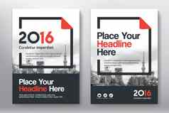 城市背景业务书封面设计模板