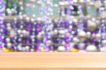 木板材散景紫色的照明生动的色彩斑斓的摘要背景空木表格地板照明装饰购物购物中心木表格董事会空前面紫罗兰色的散景闪闪发光的室内光