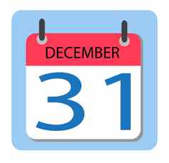 日历12月一年红色的日历图标12月