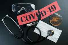 电晕病毒保护设备医疗面具安全眼镜