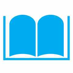 书图标白色背景书象征蓝色的书标志平