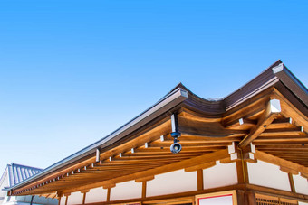 安全系统中央电视台细节传统的木日本寺庙屋顶内部伏见inari神社著名的神道教神社《京都议定书》日本