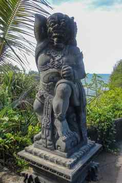 特写镜头石头雕像寺庙石头光天化日之下土地很多巴厘岛印尼雕刻雕像细细节站入口印度教寺庙《卫报》巴厘岛的文化