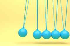 颜色完整的牛顿球平衡球设计玩具粉红色的蓝色的