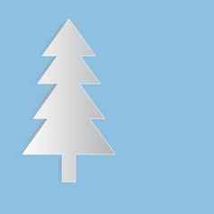 圣诞节树纸象征向量设计圣诞节图标