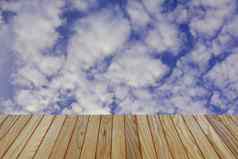 天空背景木木板