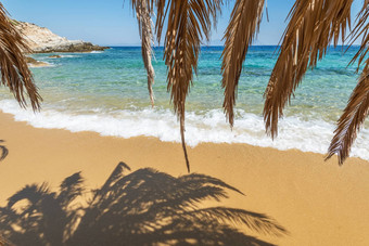 美丽的tigania海滩希腊