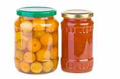 玻璃罐子保存杏子小时