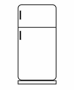 冰箱图标白色背景平风格冰箱