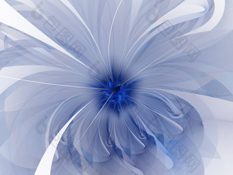 蓝色的温柔的软分形花电脑生成的图像标志设计概念网络打印<strong>海报花背景</strong>