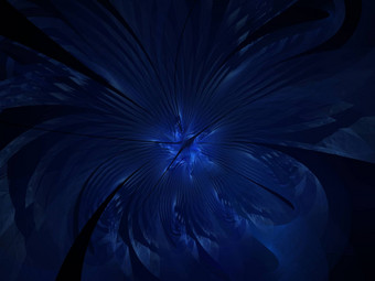 蓝色的温柔的软分形花电脑生成的图像标志设计概念网络打印海报花背景