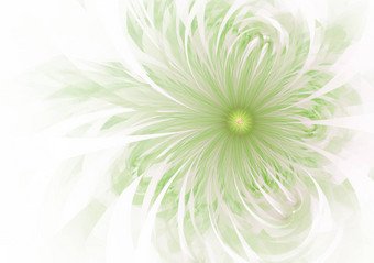 温柔的软分形绿色花电脑生成的图像标志设计概念网络打印海报花背景