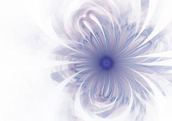 温柔的软分形蓝色的花电脑生成的图像标志设计概念网络打印海报花背景