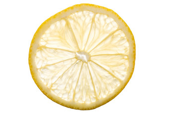 透明的柠檬片
