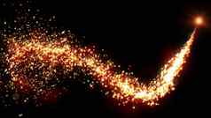 金闪闪发光的飞行闪闪发光的光闪亮的圣诞节粒子介绍