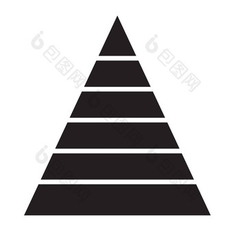 金字塔图表图标白色背景金字塔图表标志佛罗里达州