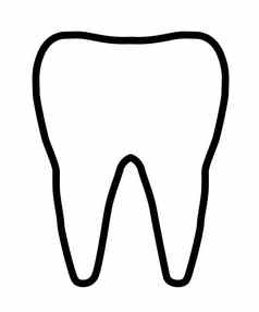 牙图标白色背景牙标志