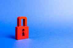 红色的挂锁信息安全保存秘密信息值保护保险黑客攻击安全个人数据隐私用户nsfw (病毒杀毒