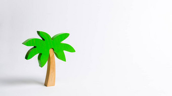 木棕榈树白色背景概念上的休闲假期娱乐放松旅游邮轮温暖的国家发展旅游热带岛