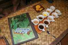 茶咖啡品尝咖啡猫鼬种植园巴厘岛岛印尼白色瓷杯巧克力香草椰子人参姜咖啡可可喝柠檬姜黄茶