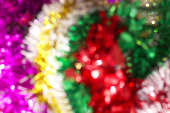 模糊图片红色的绿色紫色的散景色彩斑斓的闪闪发光的快乐圣诞节快乐一年节日背景设计