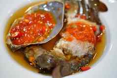 菜泰国海鲜腌蟹鸡蛋鱼酱汁