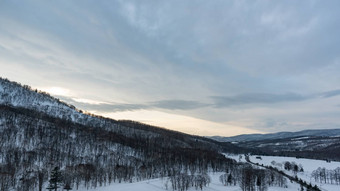 雪覆盖树冬天雪山冬天雪mountai