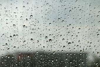 水下降新鲜的冷凝窗口玻璃纹理多雨的季节湿背景冷却感觉冷雨滴纹理湿透明的泡沫