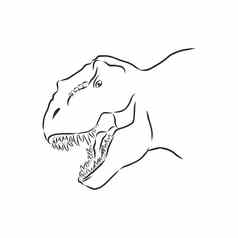 插图恐龙恐龙向量草图插图