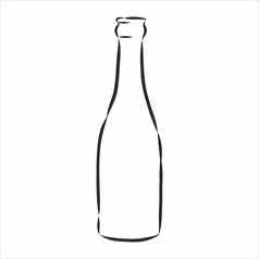向量草图瓶向量草图瓶玻璃瓶向量草图插图