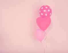 快速心形状气球粉红色的墙古董过滤器