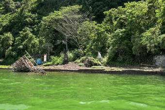 船旅行湖trunyan村巴厘岛生活trunyan村巴图尔湖火山金塔马尼巴厘岛印尼村在文化上孤立的巴厘岛Aga村